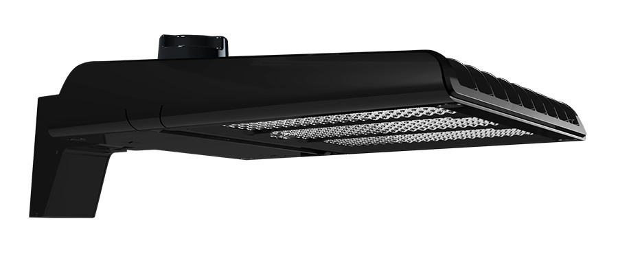 A22 AREA LIGHT 150/120/100W 3000/4000/5000K TYPE IV POLE MOUNT 7PRS BLACK
