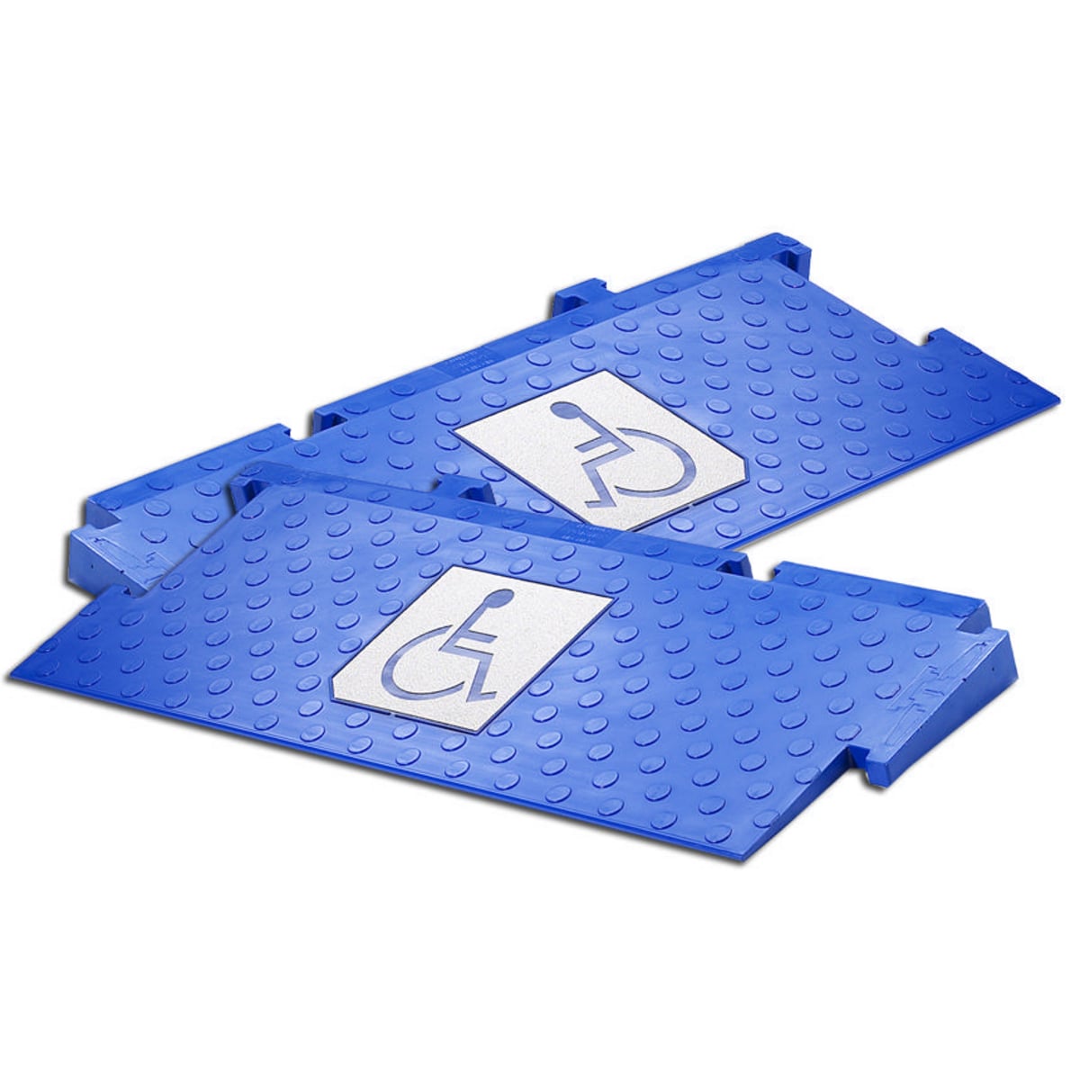 Kellems Wire Management, AccessTrak, Cable Protection System, 5-Channel Ramps, Pair, Blue and Yellow