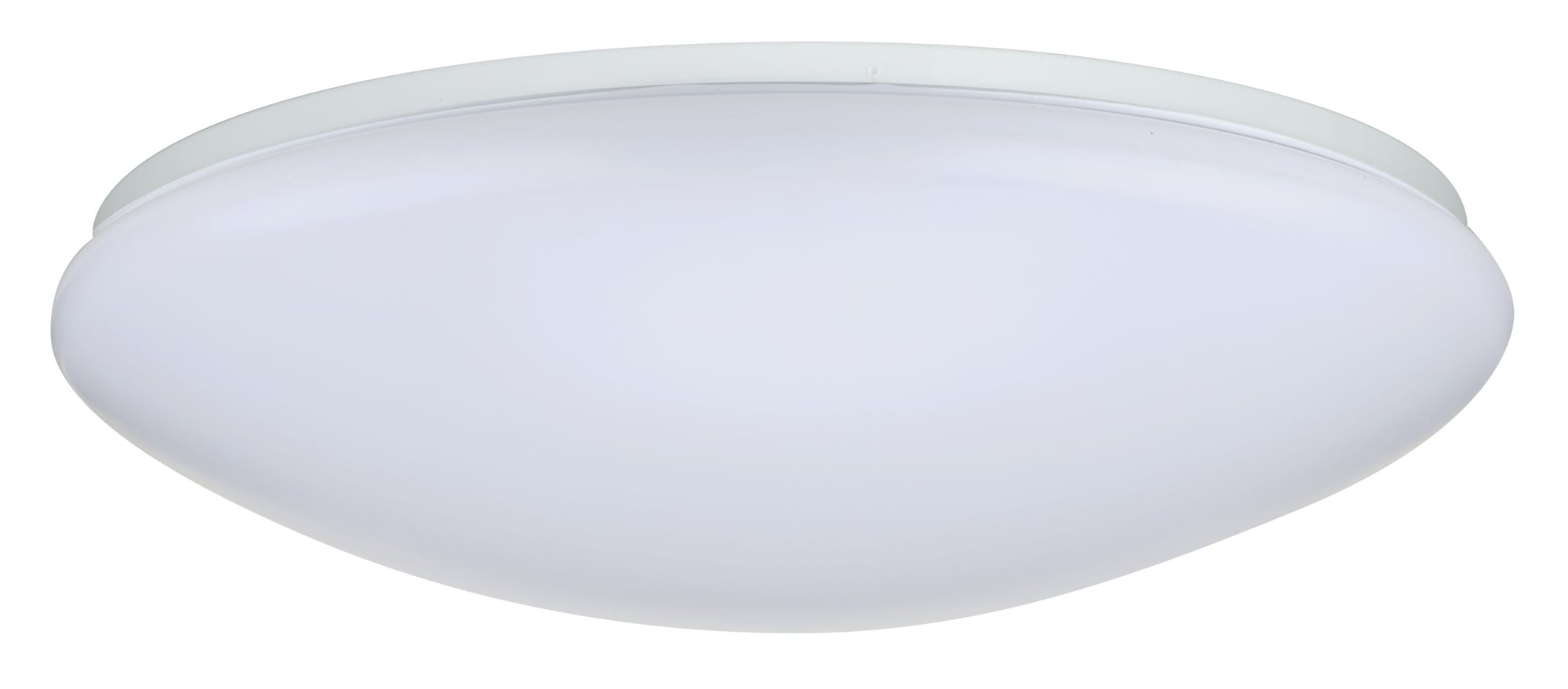 19 Inch Flush Mounted LED Fixture - CCT Selectable - Round - White Acrylic
