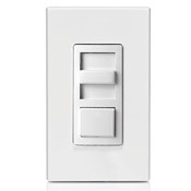 1000VA 120-Volt AC 60HZ IllumaTech Preset Electro-Mechanical Electronic Mark 10 Powerline Fluorescent Slide Dimmer, White