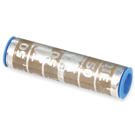 Two-Way Aluminum Splice Connector, Wire Size 1/0, Die Code 50, Die Color Code Tan
