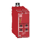 Safety module, Harmony Safety Automation, Cat.4, features XPSUAK + delayed outputs, 24v AC/DC, screw