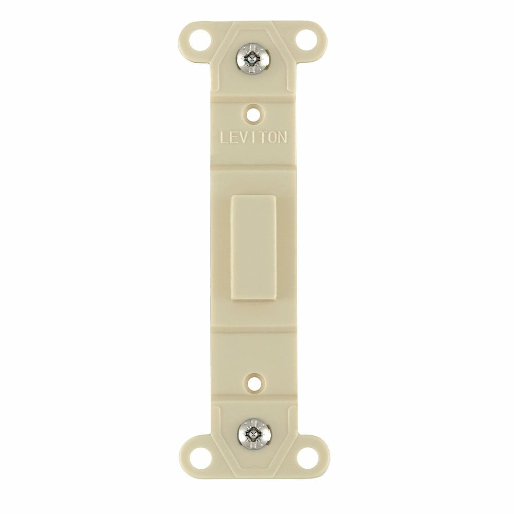 Toggle Plastic adapter plate, Blank Toggle No Hole, Light Almond