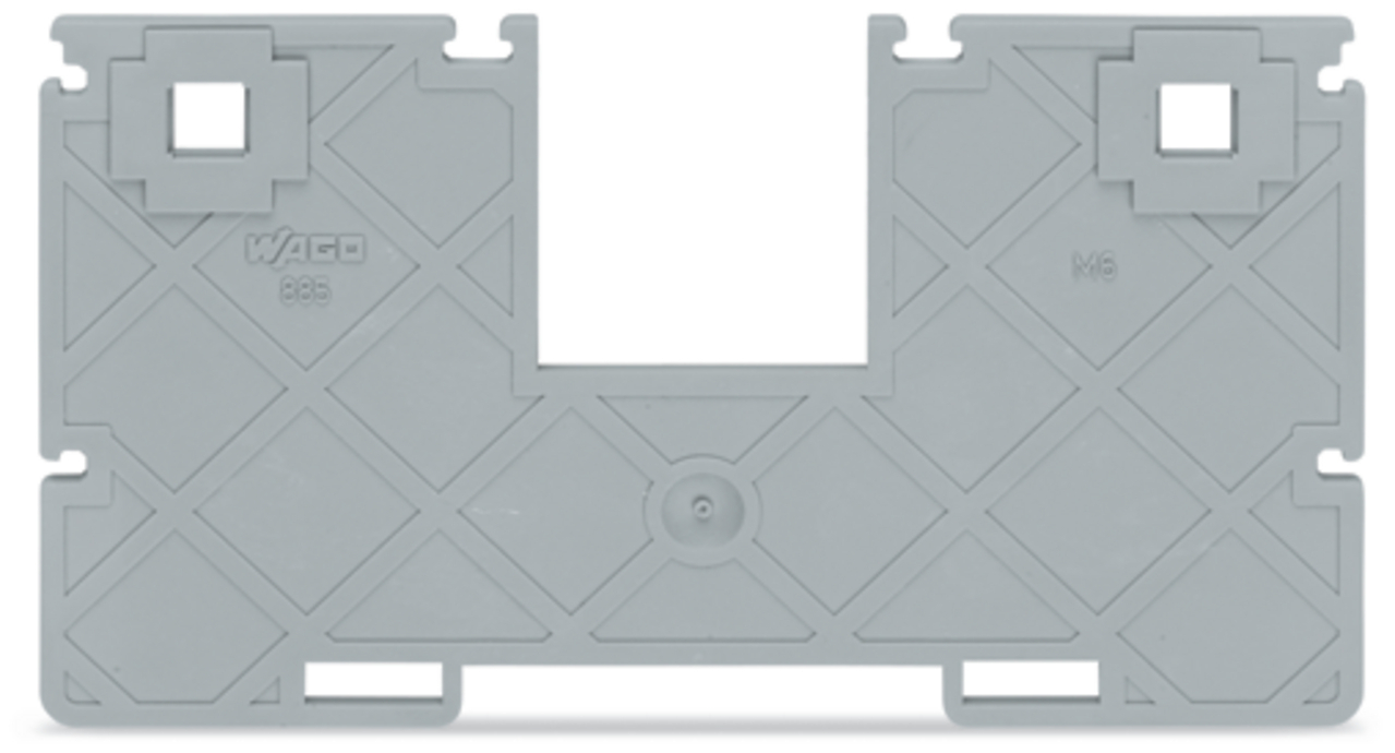 Seperator plate with jumper bar recess; 2 mm thick; 102.3 mm wide; gray