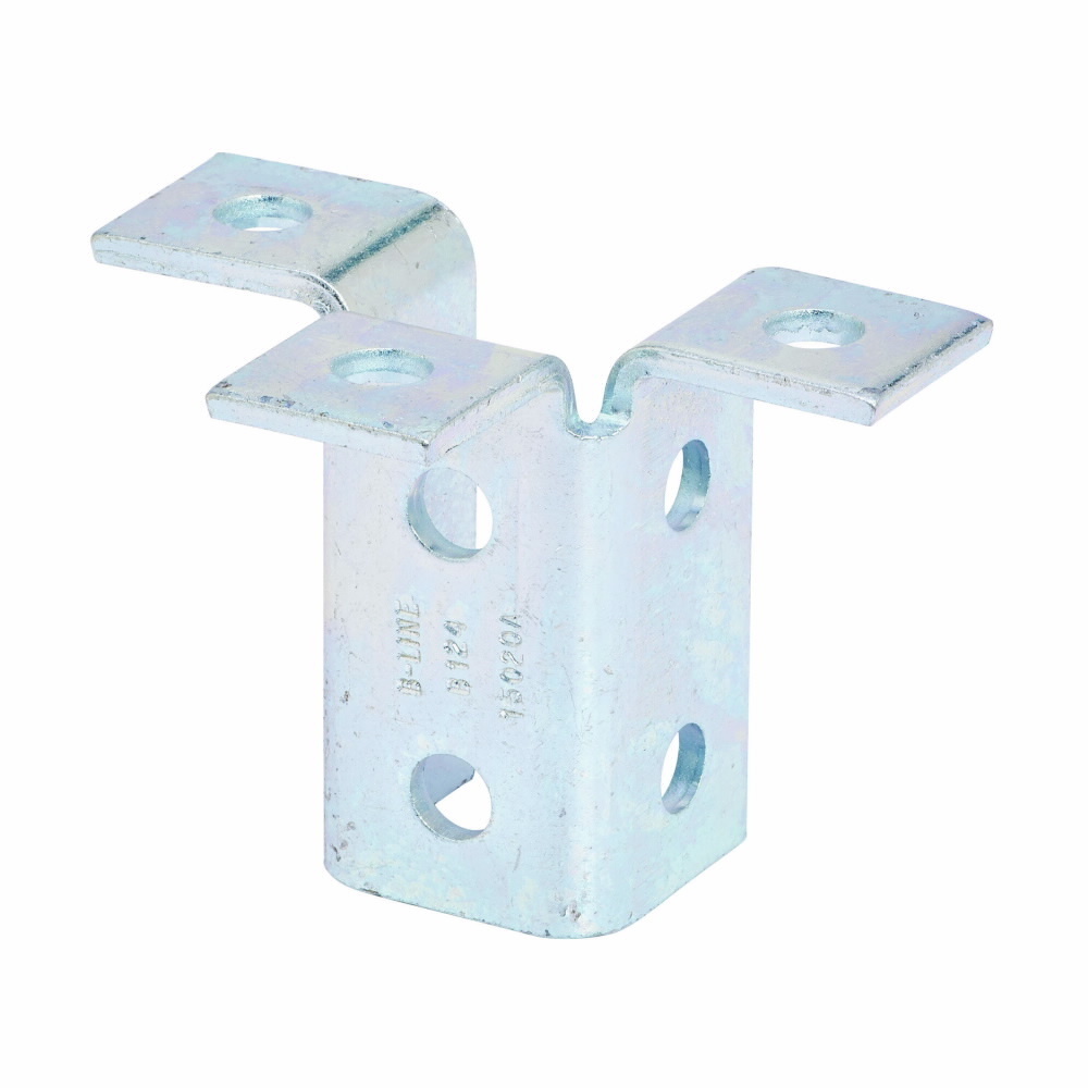 Eaton B-Line series wing connection, 3.93" H x 5.43" L x 1.68" W, Steel, Electro-plated, 1/4" Gauge