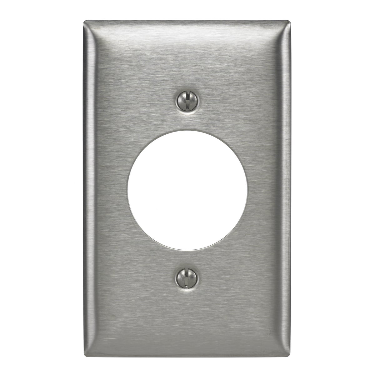Twist-Lock Devices, Wallplates, 1-Gang, Accessories for 20 and 30 Amp 3, 4 and 5 Wire Devices, Stainless steel 302/304, .035 in. (0.9), horizontal brushed finish