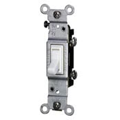15 Amp, 120 Volt, Toggle Co/Alr Single-Pole AC Quiet Switch, Residential Grade, Grounding, Ivory