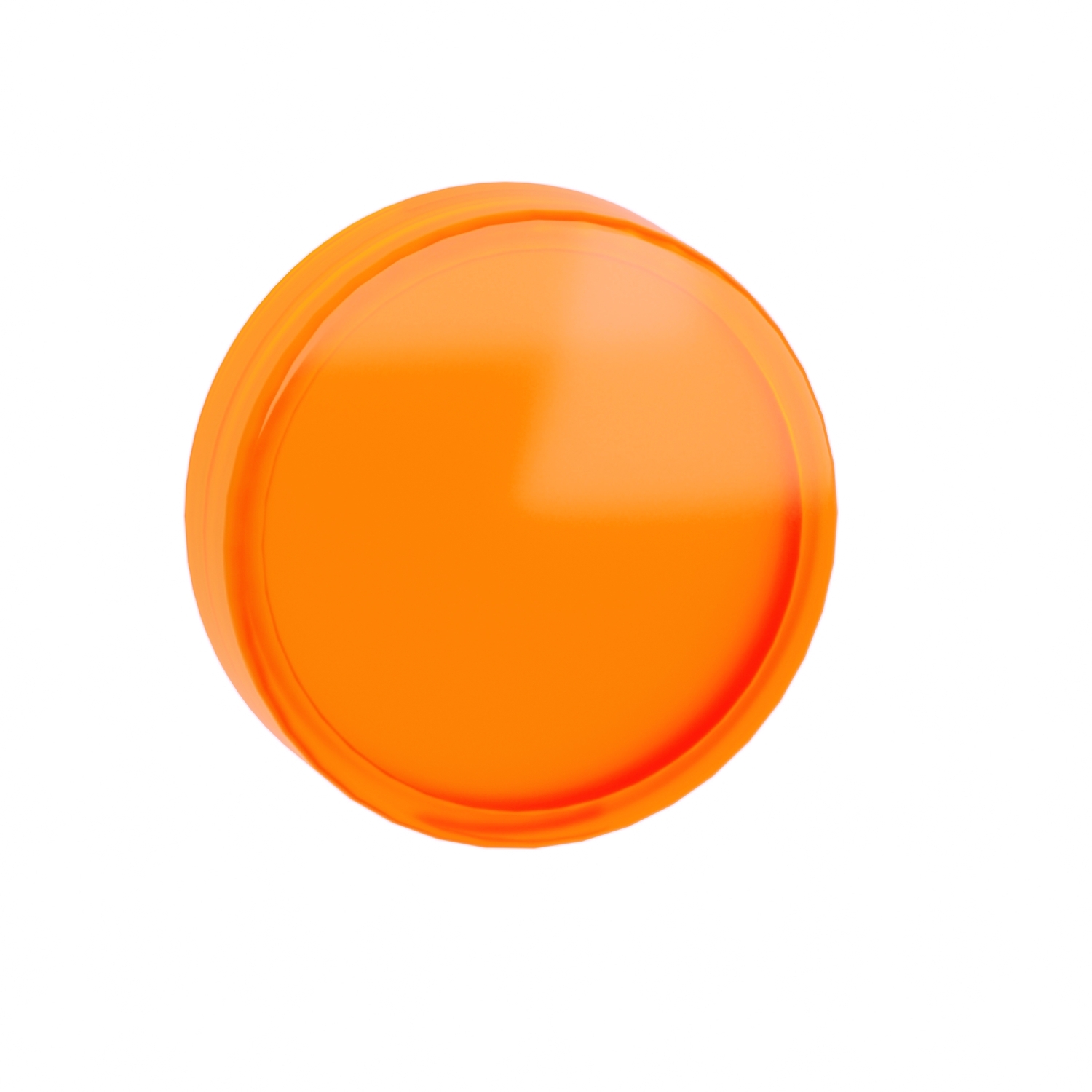 Head for pilot light, Harmony XB4, Harmony XB5, orange, 22mm, universal LED, plain lens, unmarked