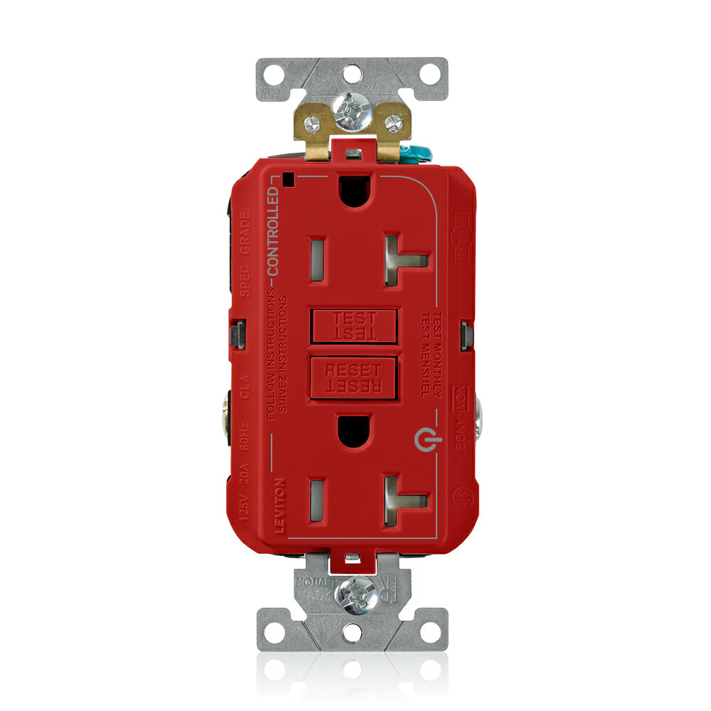 RED 20A 2/PLUG MARKED CONTROLLED GFCI