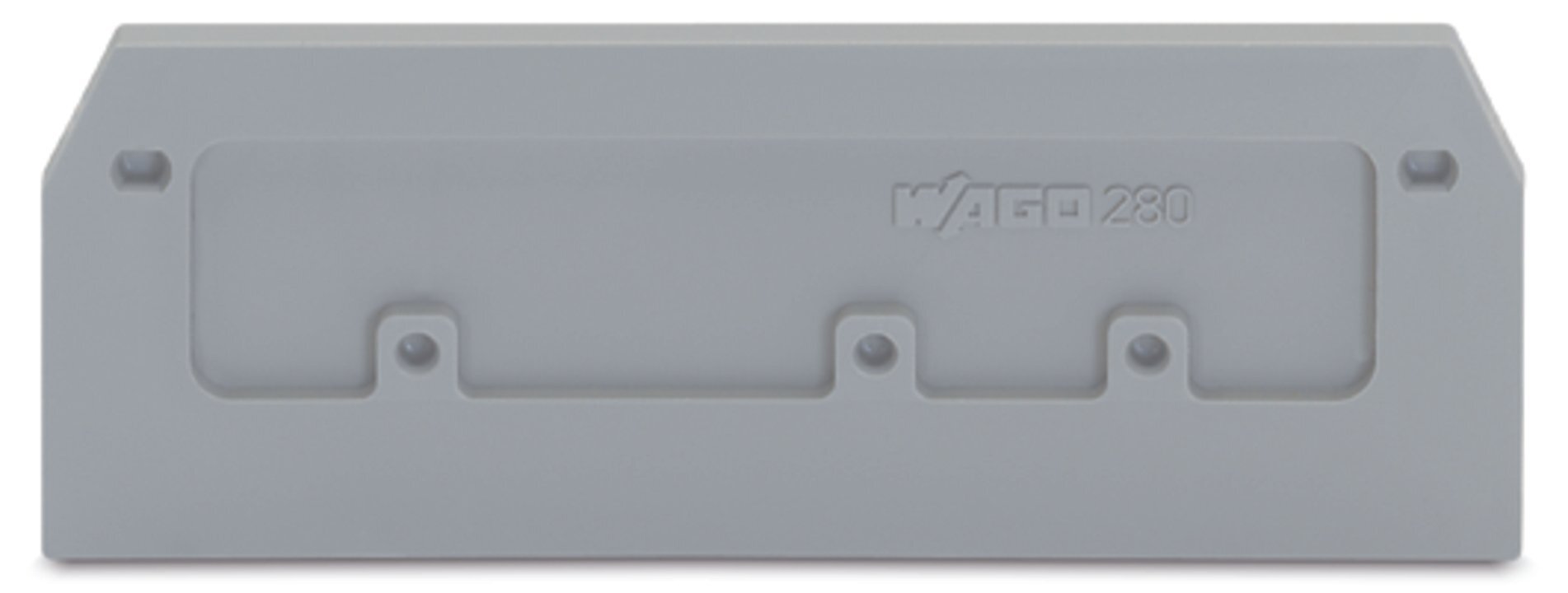 End and intermediate plate; 2.5 mm thick; gray