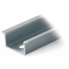 Steel carrier rail; 35 x 15 mm; 1.5 mm thick; 2 m long; slotted; similar to EN 60715; silver-colored