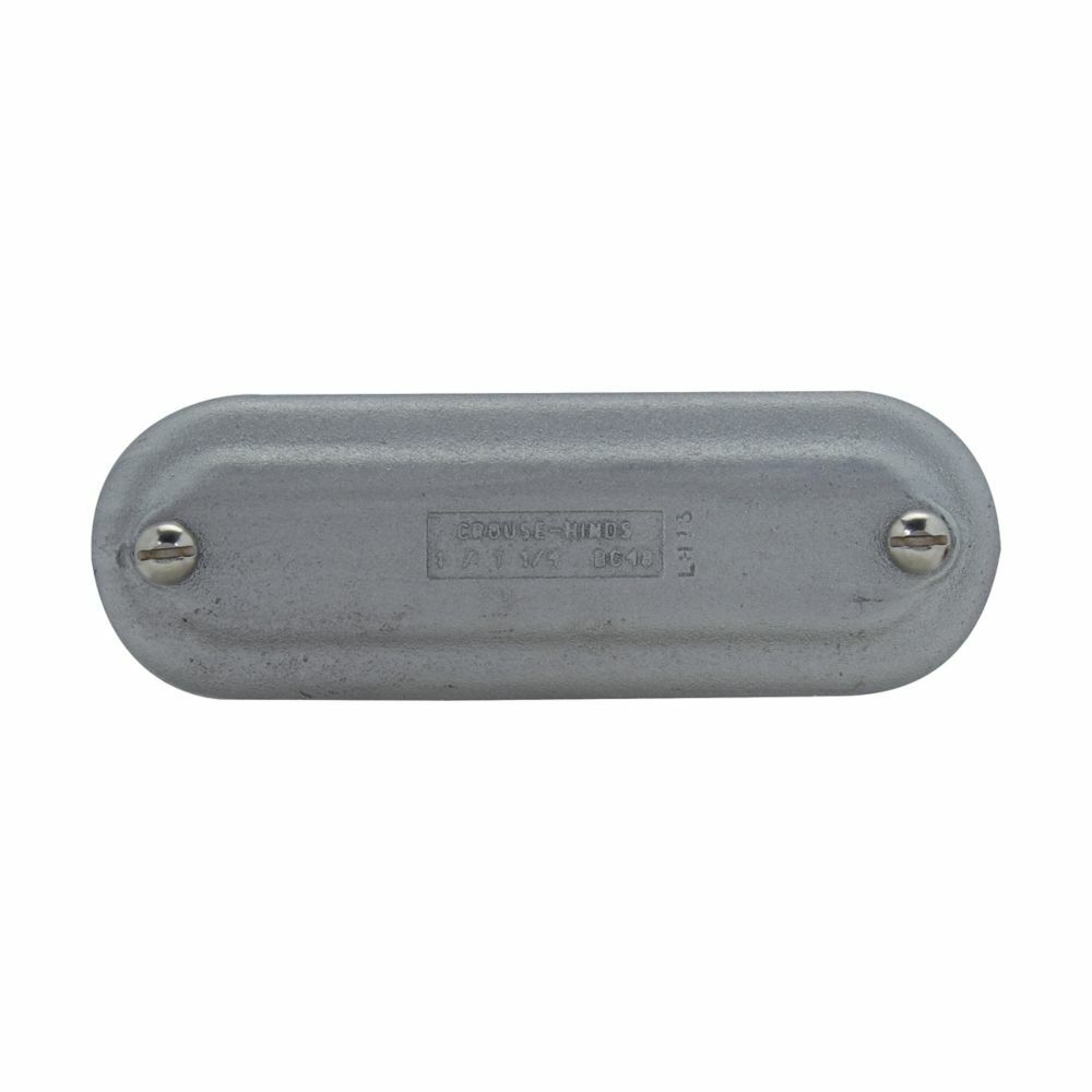 Eaton Crouse-Hinds series Condulet B mogul blank cover, Feraloy iron alloy, Round neoprene gasket, 3-1/2" or 4"