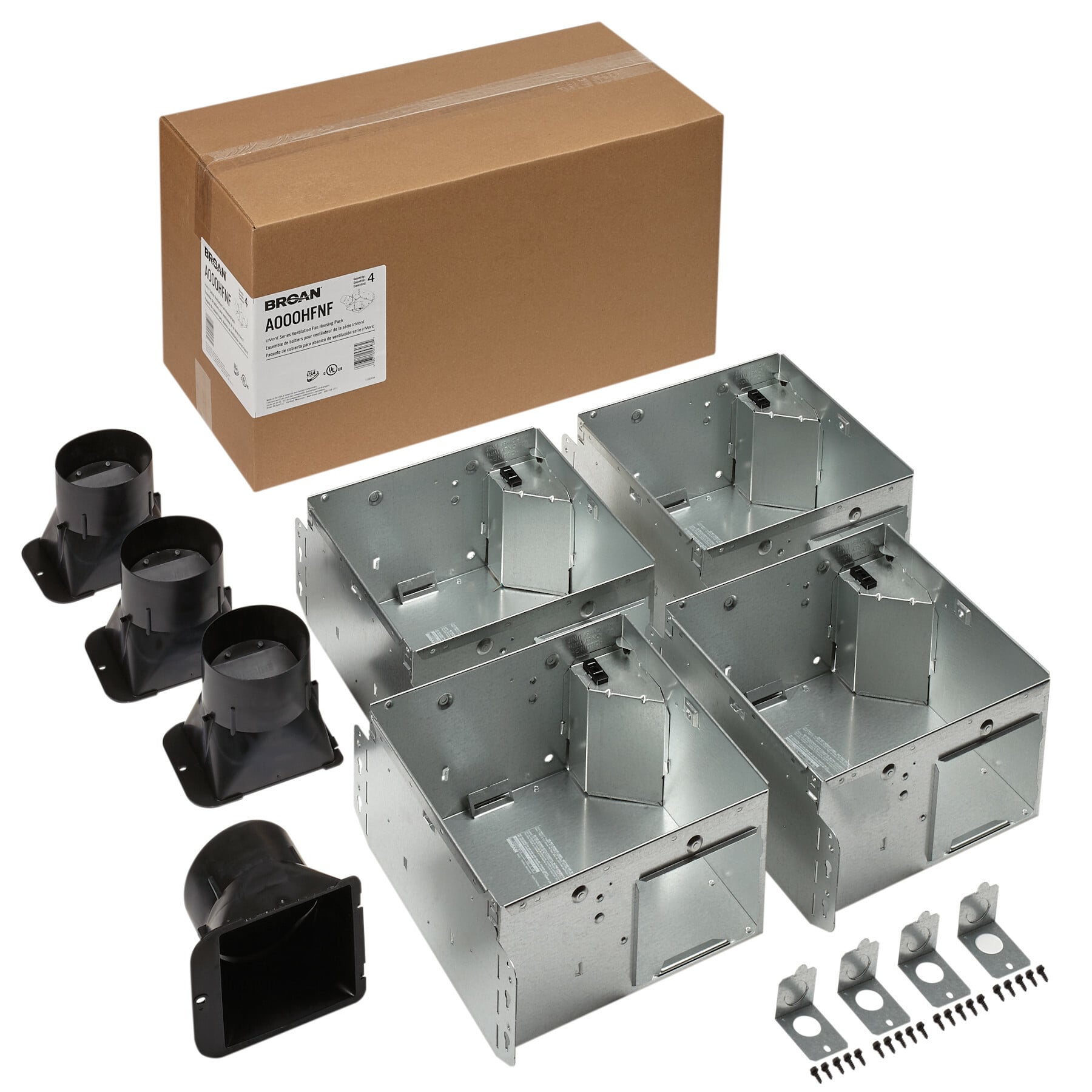 Broan Flex Series Bathroom Ventilation Fan only Housing Pack, No Flange