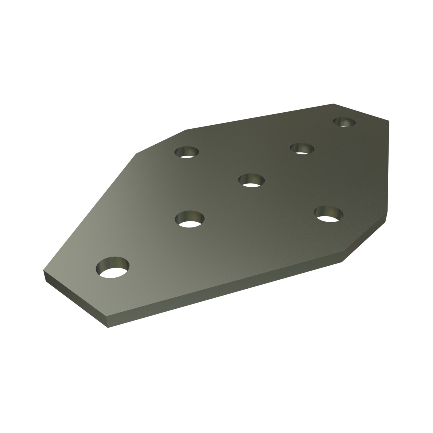 UNISTRUT FITTING, 9-1/8"x 1/4"x 5-3/8", EG
