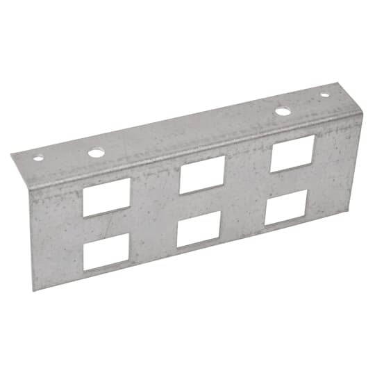 Data Plate for 665 Series Floor Boxes, Galvanized Steel, Accepts 6 Keystone Jacks