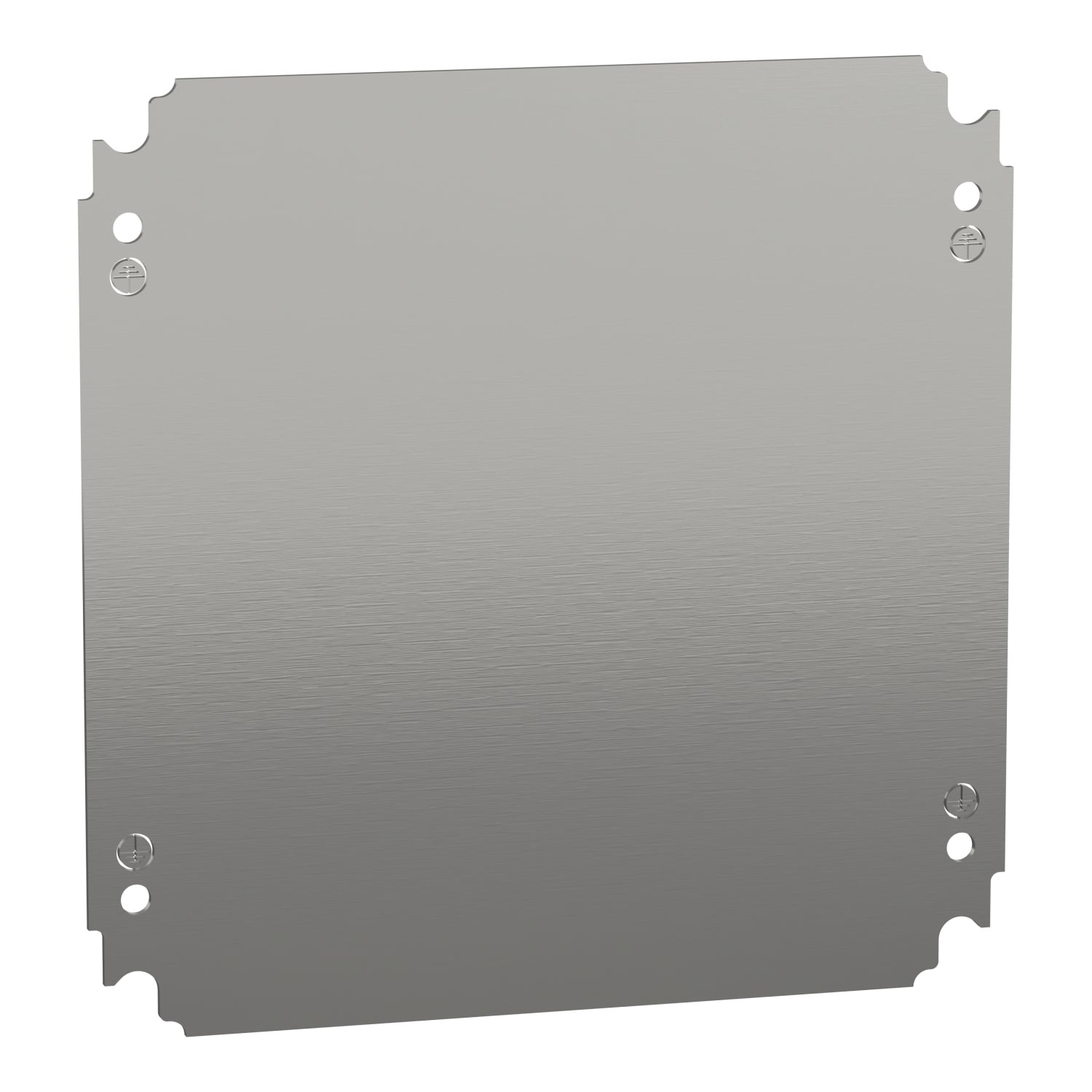 Plain mounting plate H300xW300mm made of galvanised sheet steel