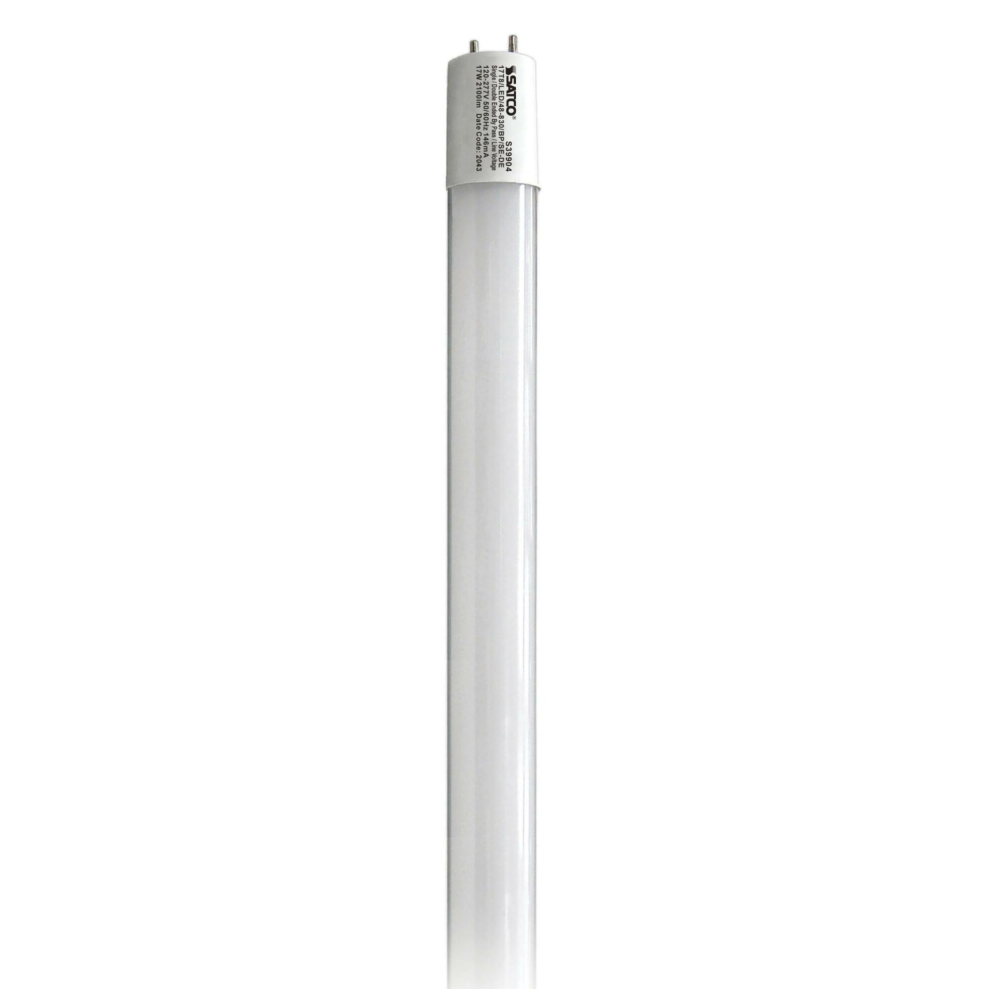 17W T8 LED - 4 ft. - 3000K - G13 Base - 50000 Hours - 2100L - Type B - BBP - 1 or 2 Ended Wiring