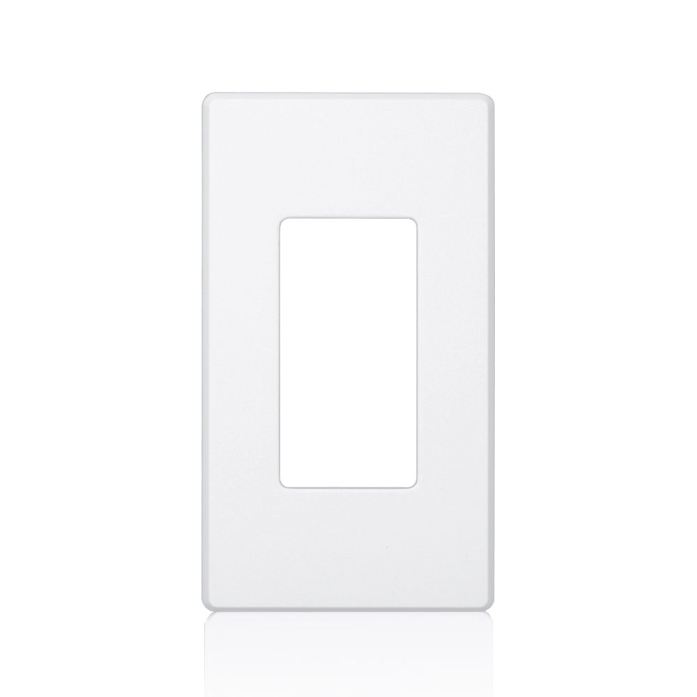 Wallplate for Renoir II Architectural Wall Box Dimmer, Fins Left On, 1 Narrow Dimmer Supported, White
