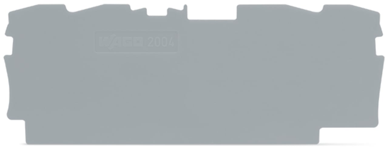 End and intermediate plate; 1 mm thick; gray