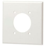 2-Gang Flush Mount 2.15-Inch Diameter, Device Receptacle Wallplate, White