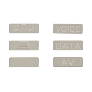 72 Icons For XXX Connectors: 24 "Voice" Icons, 24 "Data" Icons, 24 Blanks -Light Almond