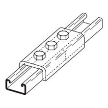 Eaton B-Line series clevis fitting, 0.81" H x 5.37" L x 2.12" W, Steel, Electro-plated, 7/32" Gauge, Fits channel type B52