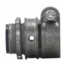 Eaton Crouse-Hinds series squeeze type connector, FMC, Straight, Insulated, Zinc die cast, 3/8"