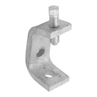 Clamp, Beam, Base Length 1-5/8 Inch, Opening Size 3 Inches, Width 1-5/8 Inches, Thickness 3/8 Inch, Hole Diameter 9/16 Inch, Set Screw 1/2 Inch x 1-1/2 Inch, Design Load 800 Pounds, Hot-Dip Galvanized Steel, For A Series Channel