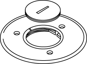 Single Receptacle Conversion Kit; 5-1/2 In Diameter Cover