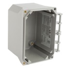 Circuit Safe Polycarbonate NEMA Enclosure with external hinge, 6 Inches x 6 Inches x 4 Inches