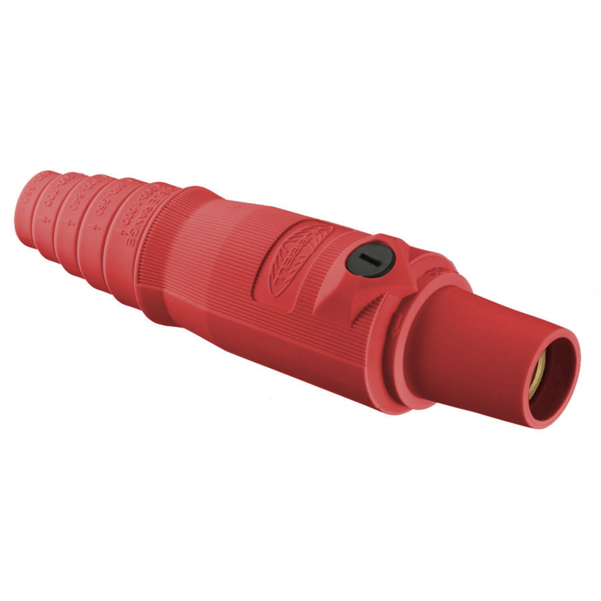 Heavy Duty Products, Single Pole Devices, Industrial Grade, Female, Plug, 300A 600V AC/DC, Single Conductor, Double Set Screws, Red