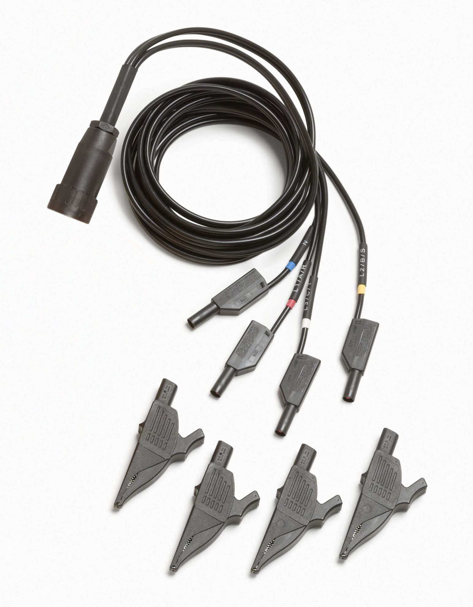 Banana Voltage Lead Set, 4 Number Of Phase, For Fluke 1735/45 Power Logger
