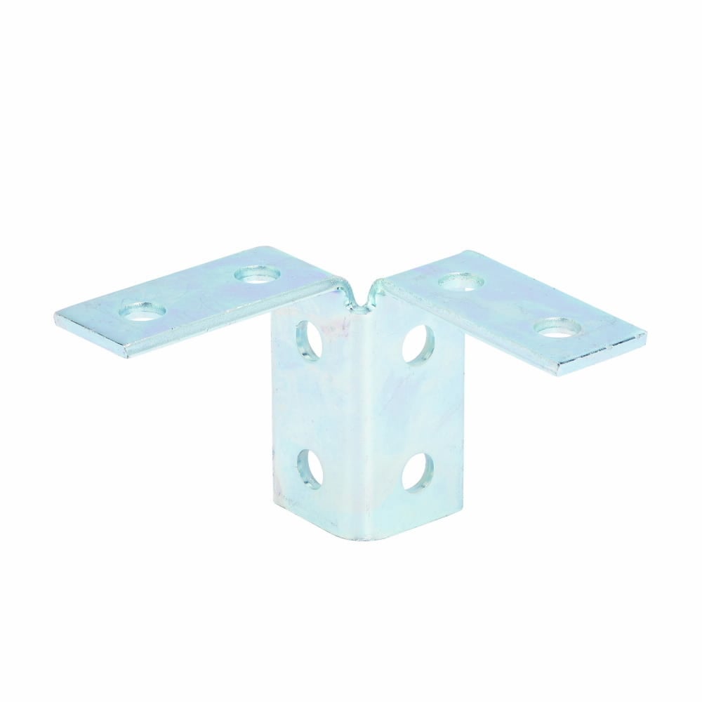 Eaton B-Line series corner connection, 3.93" H x 5.37" L x 3.5" W, Steel, Electro-plated, 1/4" Gauge