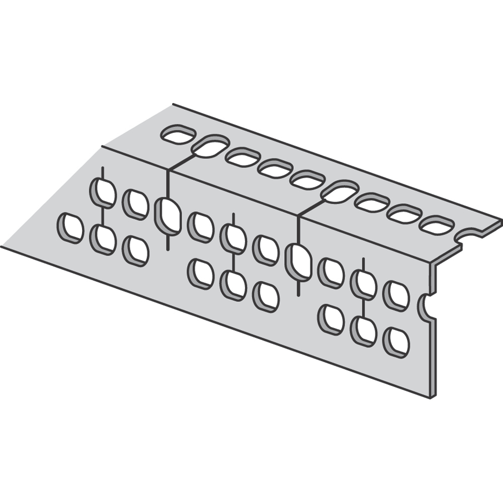 Channel, Heavy-Duty Slotted Right Angle, 14 Gauge, 2-3/8 Inch x 1-5/8 Inch, Length 12 Feet, Steel