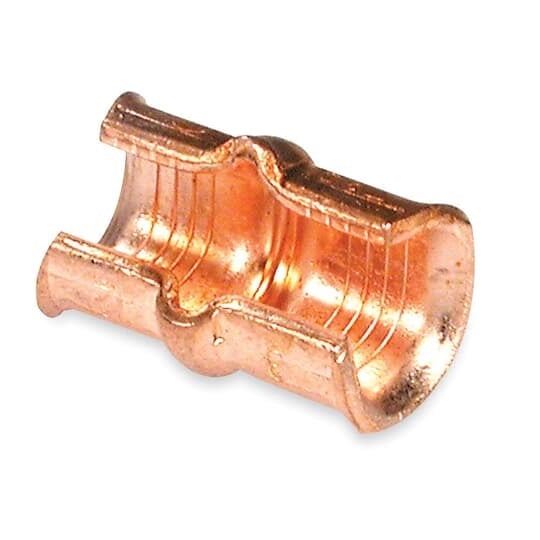 Copper C-Tap for 600V Applications, Wire Range Main: 3/0-1/0, Branch 2-1/0, Length 1-11/16 Inch, Height 1-3/16 Inch, Plain Finish, Die Code 62, Die Color Code Yellow