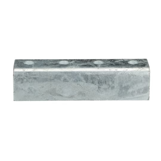 Support, U Shape, Four Hole, Length 7-1/4 Inches, Holes 1 Inch on 1-7/8 Inch Centers, Hot-Dip Galvanized Steel, For A Series Channels