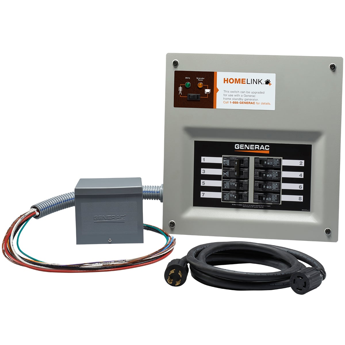 6853 Homelink Upgradeable 30 Amp Manual Transfer Switch