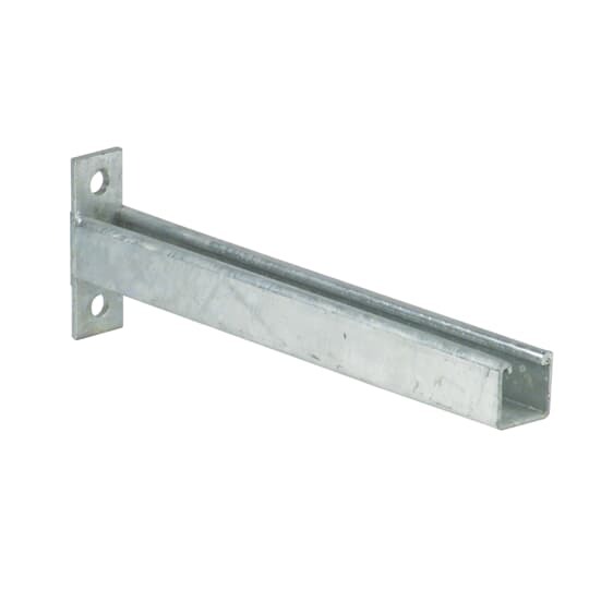 Bracket, Cantilever Half-Slot Channel, Length 14Inches, Height 3-1/2 Inches, Design Load 300 Pounds, Hot-Dip Galvanized Steel