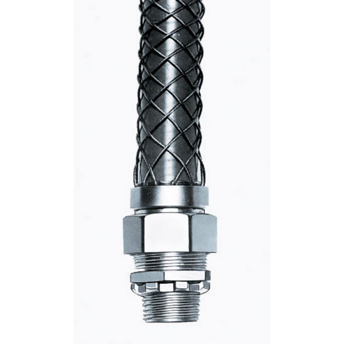 Kellems Wire Management, Liquidtight Connector, Insulated Straight Male,<(>,<)> 1 with Mesh