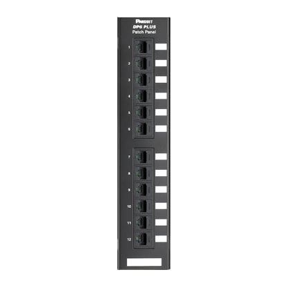 DP12688TGY PanNet Data-Patch DP5e Flat Loaded Punchdown Patch Panel, 12 Ports, Cat 6, Steel