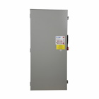 Eaton Enhanced visible blade single-throw safety switch, 200 A, NEMA 3R, Painted galvanized steel, Class H, Fusible without neutral, Two-pole, Two-wire, 600 V, Max Hp: 50, 50 hp/50 hp (1PH @480,600 V TD/600 Vdc), #6-250 kcmil Cu/Al