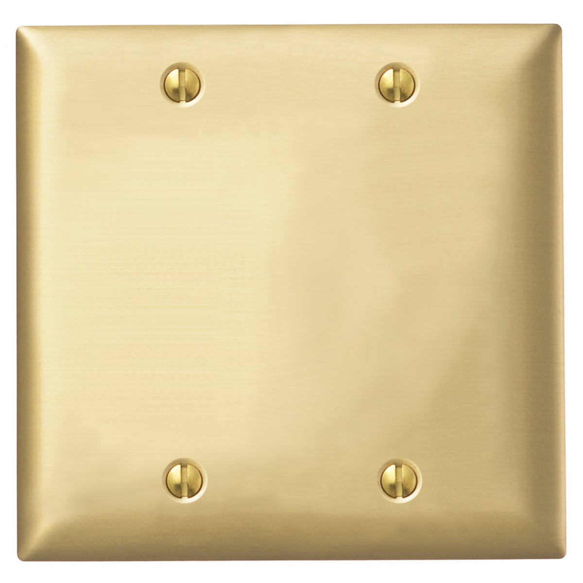 Wallplates, Metallic, 2-Gang, Blank, Brass