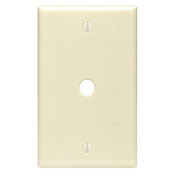 1-Gang .312-Inch Hole Device Telephone/Cable Wallplate, Midway Size, Ivory
