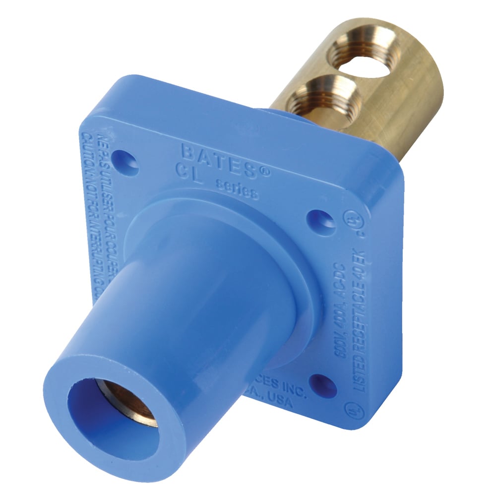 Female Cam Device, 400A 600V, panel mount, Blue