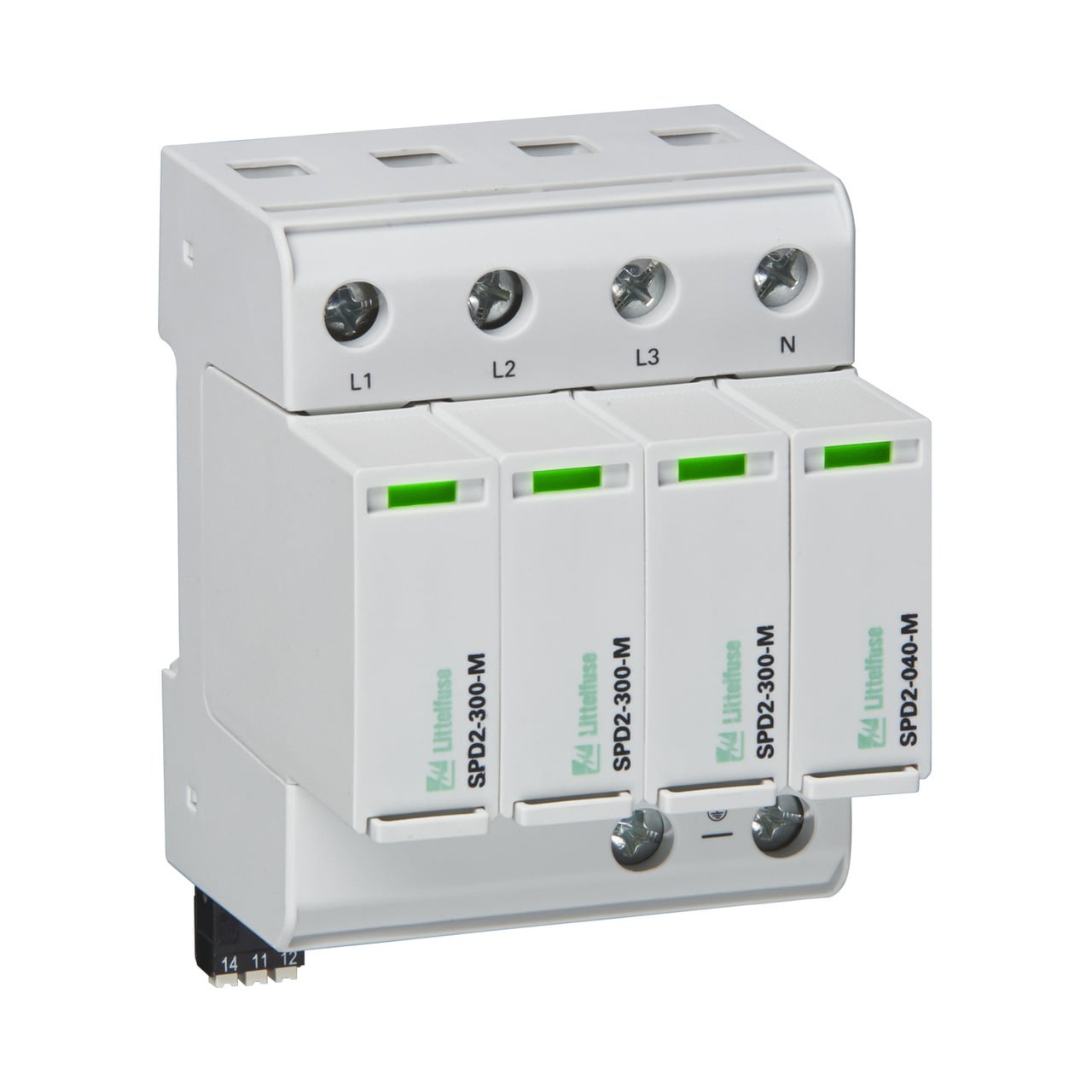 Surge protection devices (SPDs) provide equipment protection from transient overvoltage events lasting micro-seconds. By limiting the overvoltage to the equipment during these events, costly damage and downtime can be mitigated. The surge protection devices for the 1+0 configuration are available for 60 V to 600 V nominal voltage sub-distribution board applications.