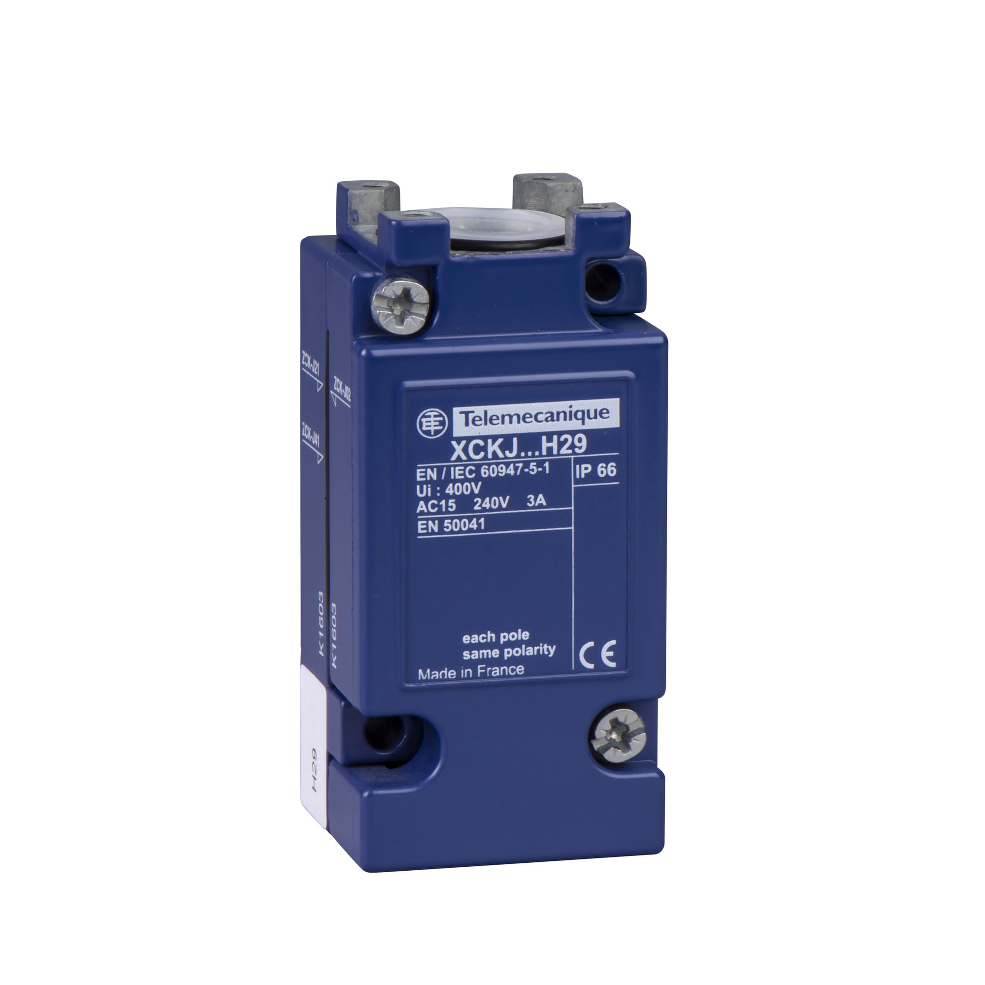 limit switch body ZCKJ - plug-in - w/o display - 2C/O - snap action - 1/2"NPT