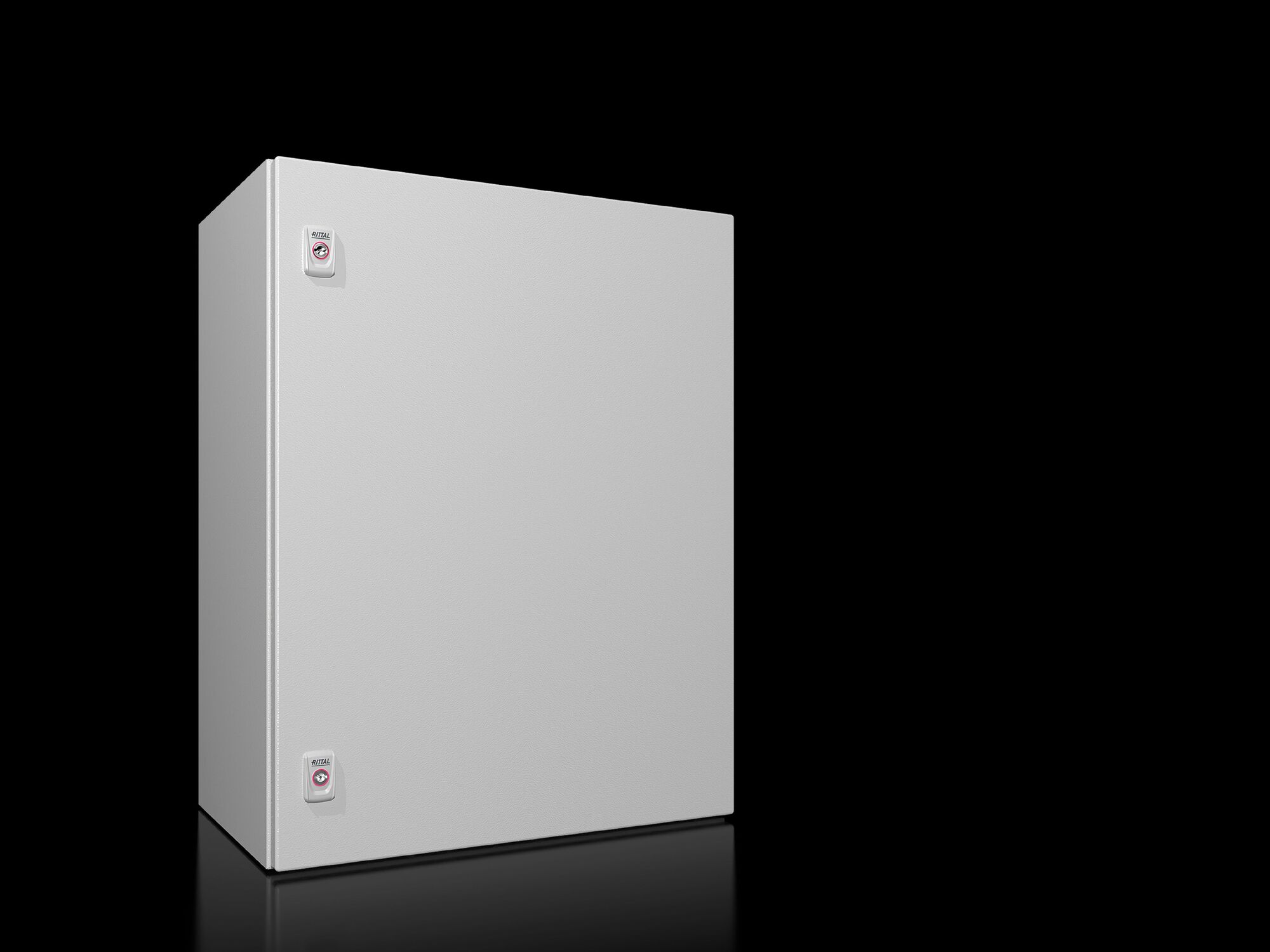AX Compact enclosure, WHD: 600x760x350 mm, carbon steel, with mounting plate, single-door, with two cam locks