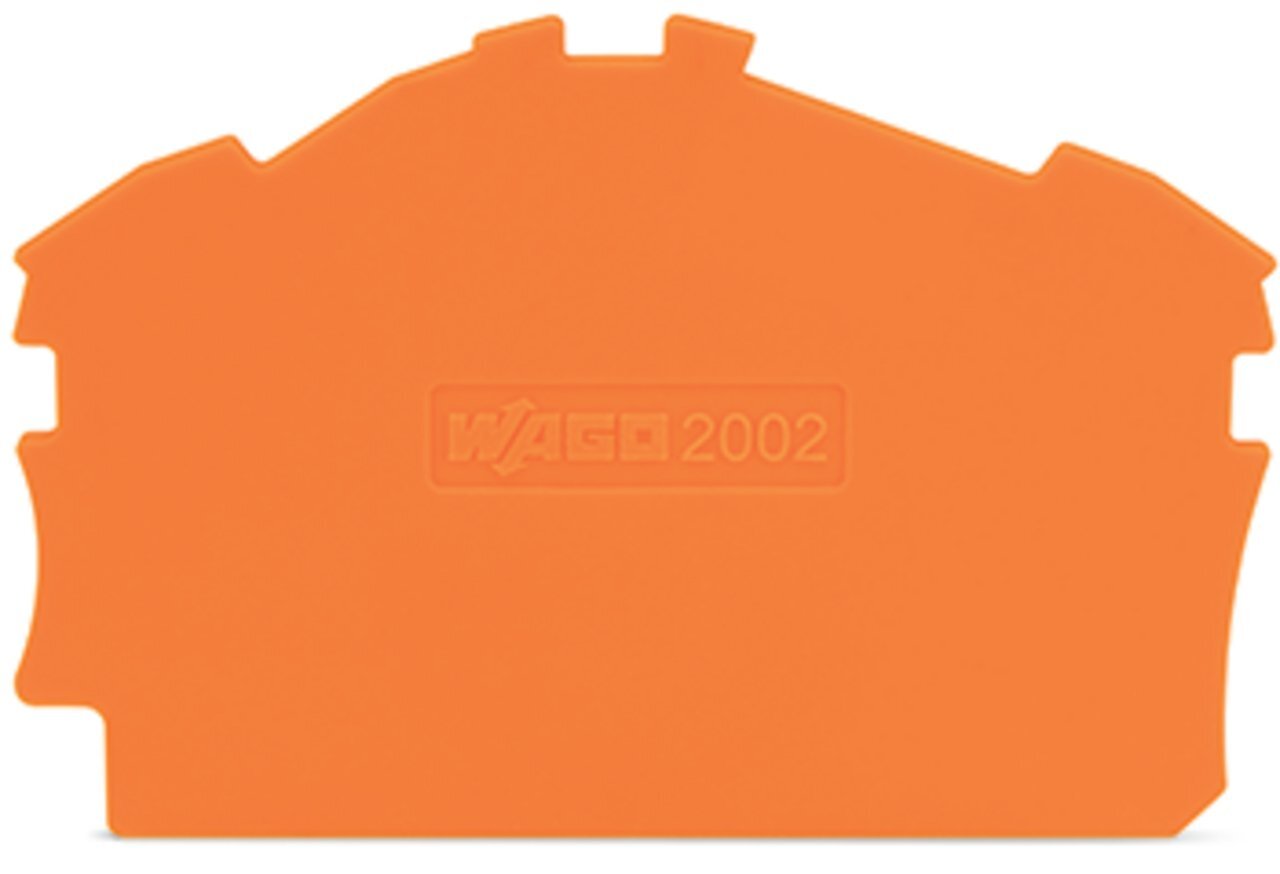 End and intermediate plate; 0.8 mm thick; orange