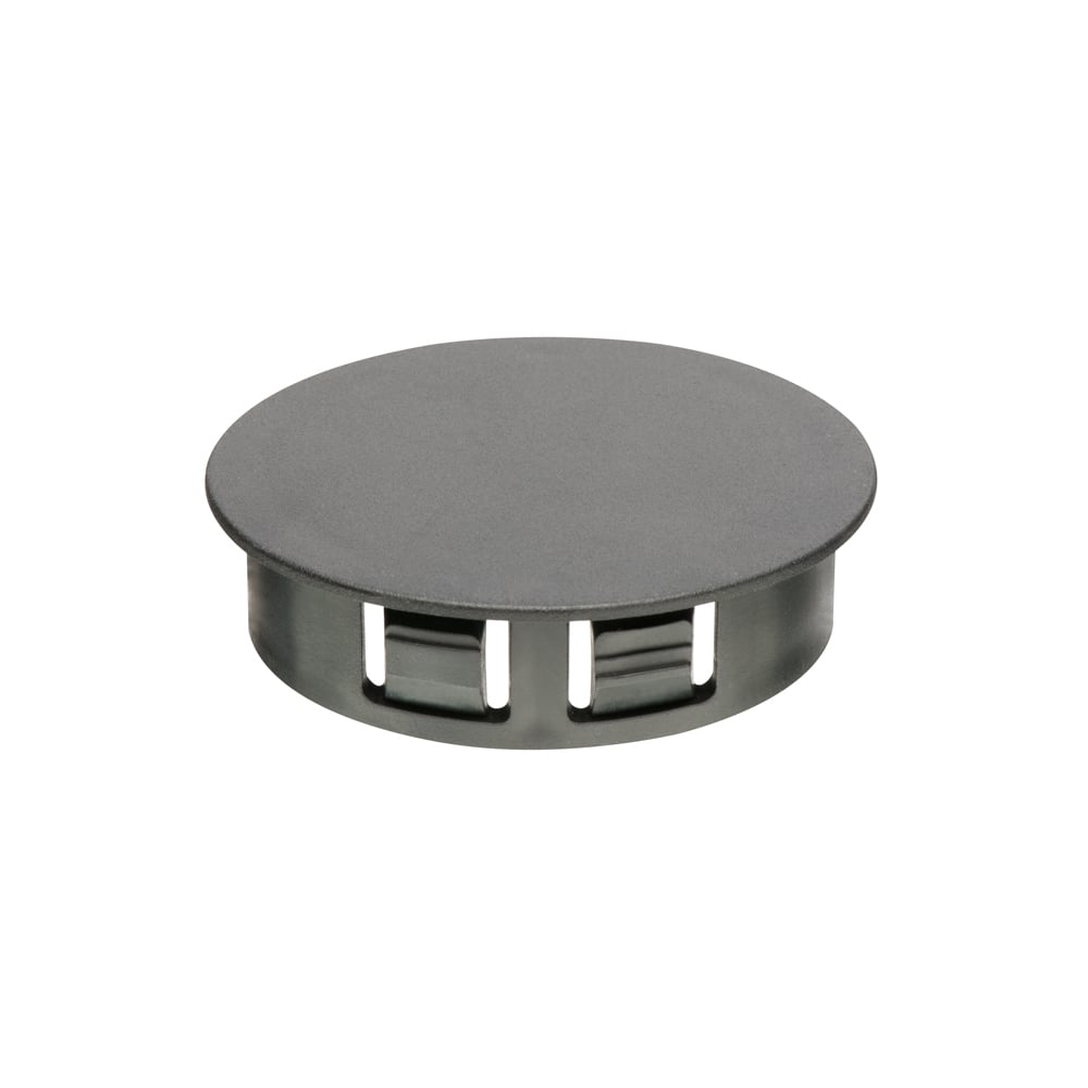 Non metallic snap in knockout bushings. Color Black. Trade Size 2".