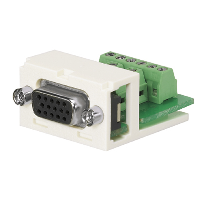 D-Sub Connector, 15 Pin HD, Off White   